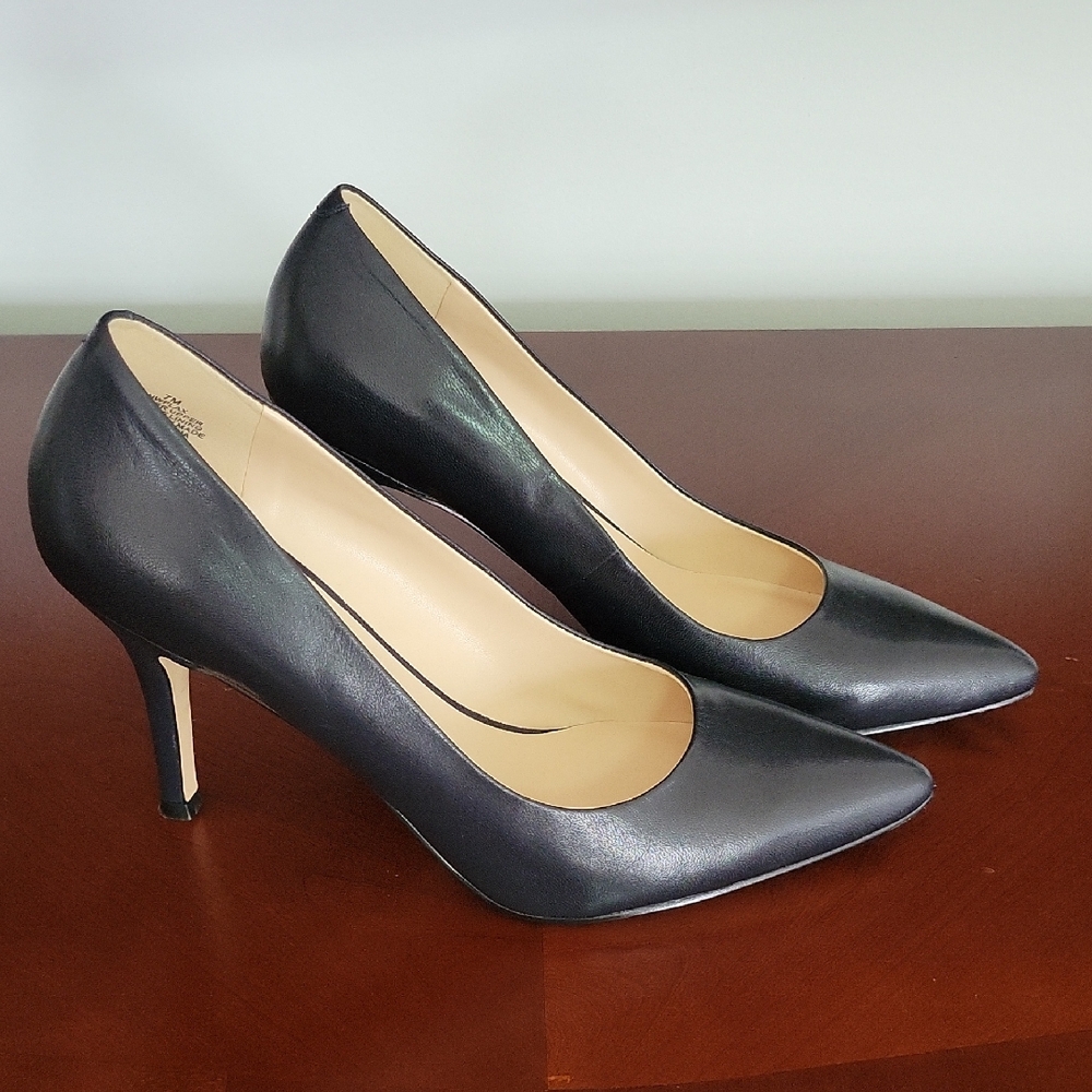 Nine West Elegant Black Leather Heels